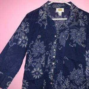 Navy blue button up